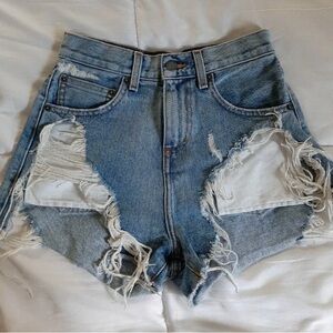 Carmar High Rise Denim Jean Shorts Size 25